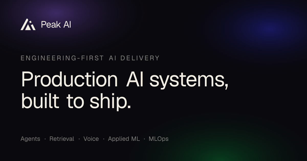 Peak AI: AI consulting & delivery, Bucharest & remote